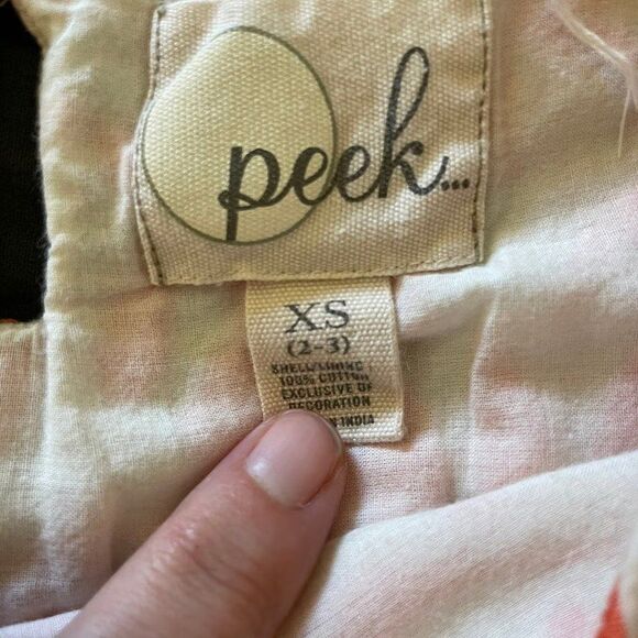 Peek Otemi Orange Embroidered Tunic Dress XS (2-3) - Picture 4 of 4